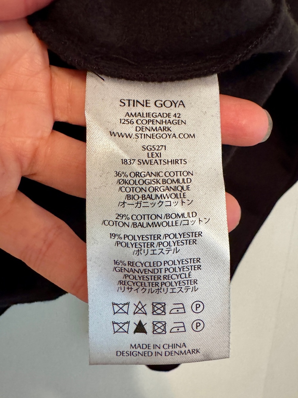 STINE GOYA Black Lexi Sweatshirt - M - Picture 5 of 5